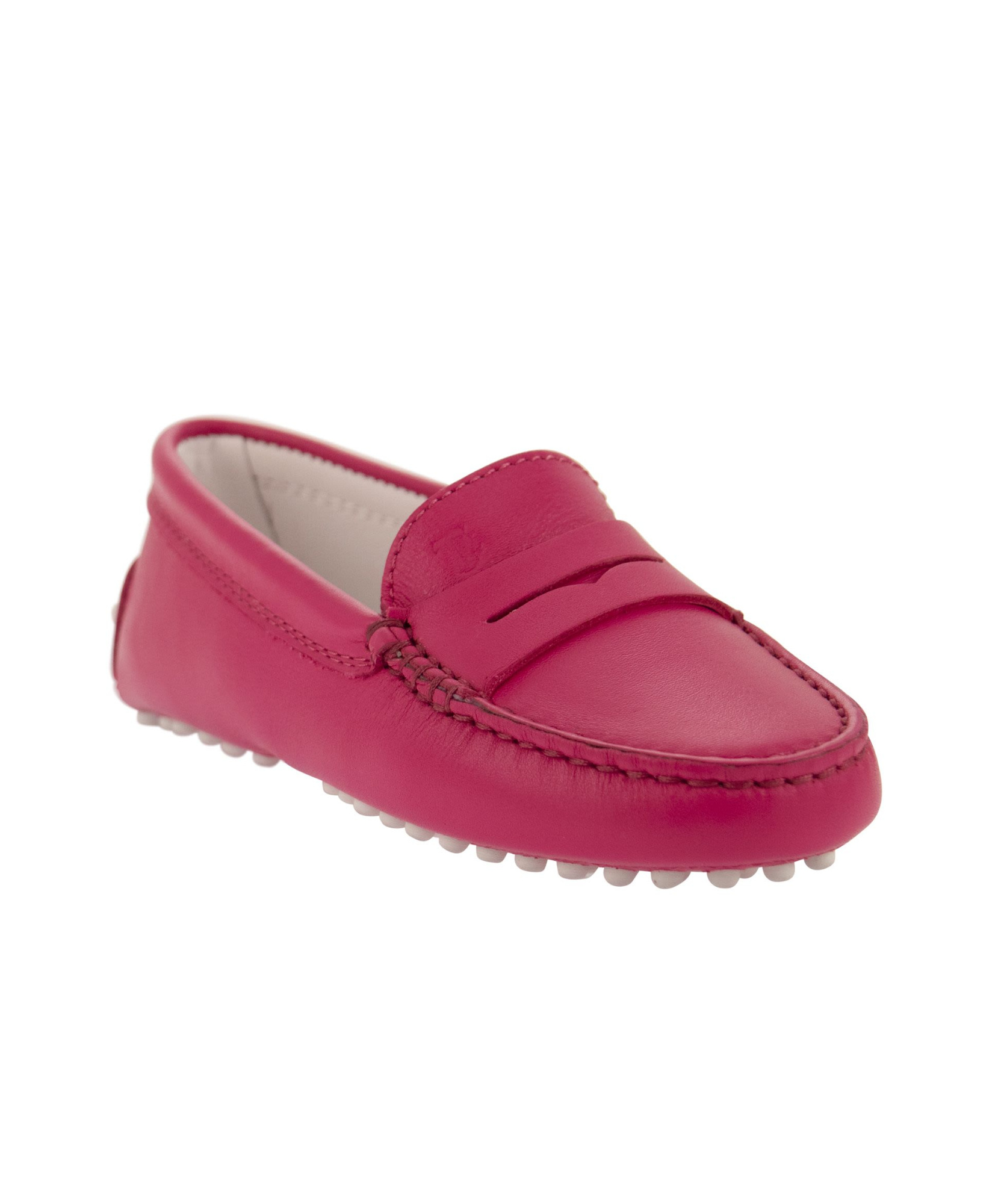 Tod's Round Head Loafer Shoes In Pink