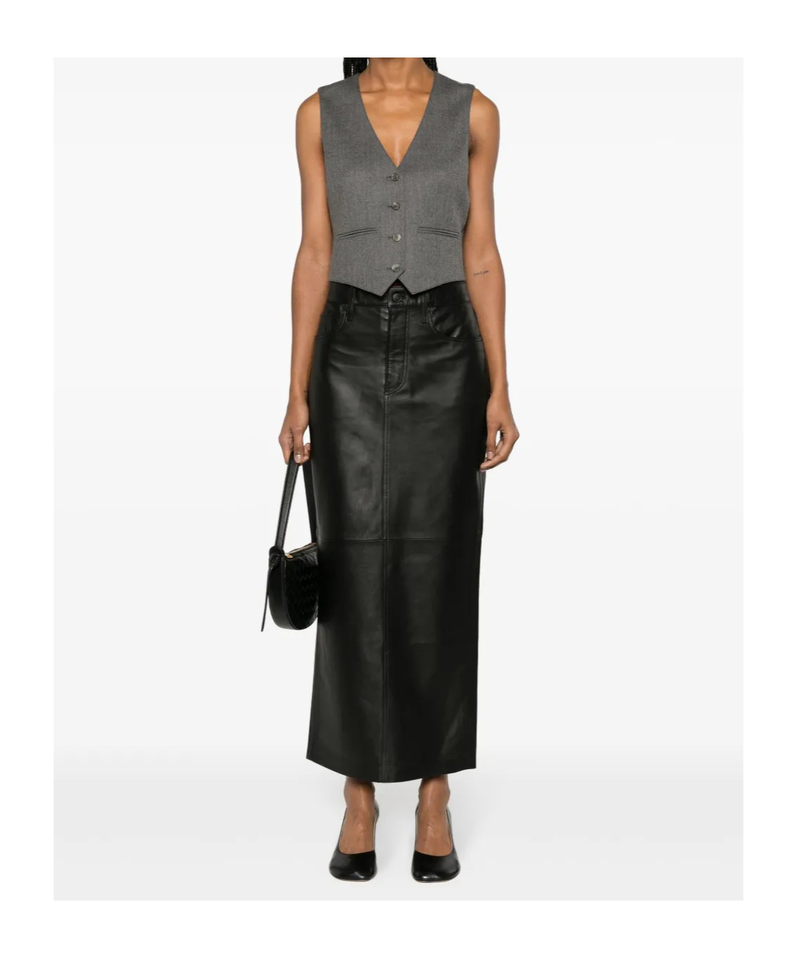 Wardrobe.nyc Leather Maxi Column Skirt