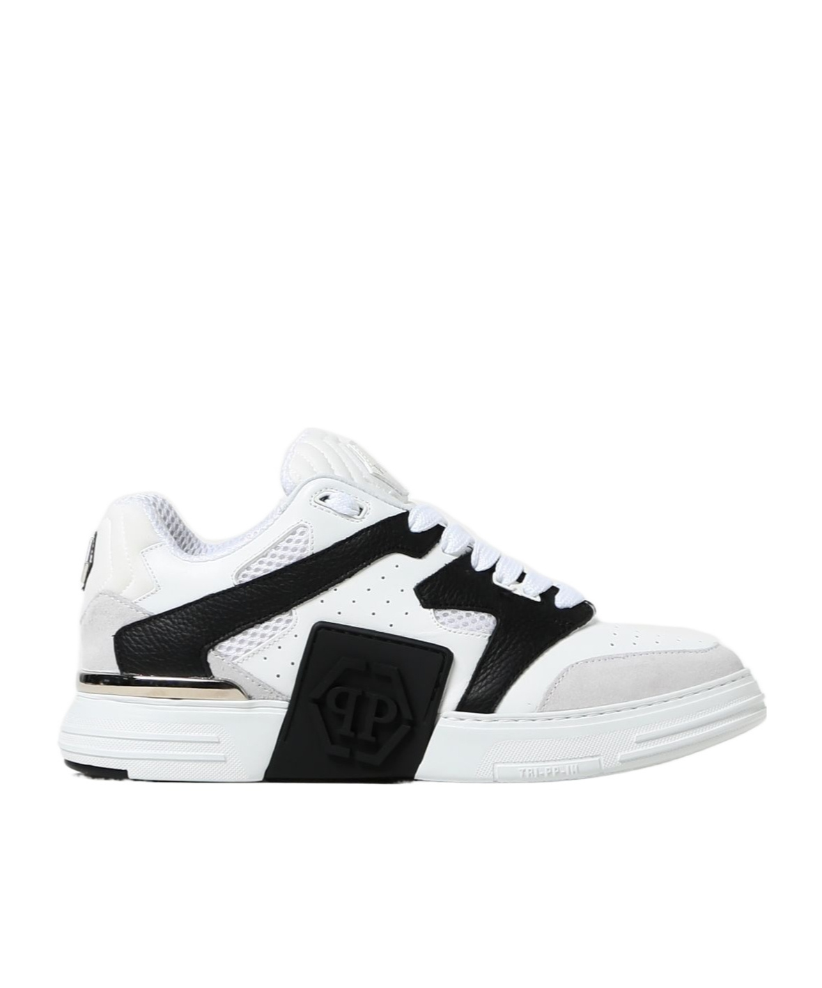 Philipp Plein Phantom Street Leather Sneakers In White