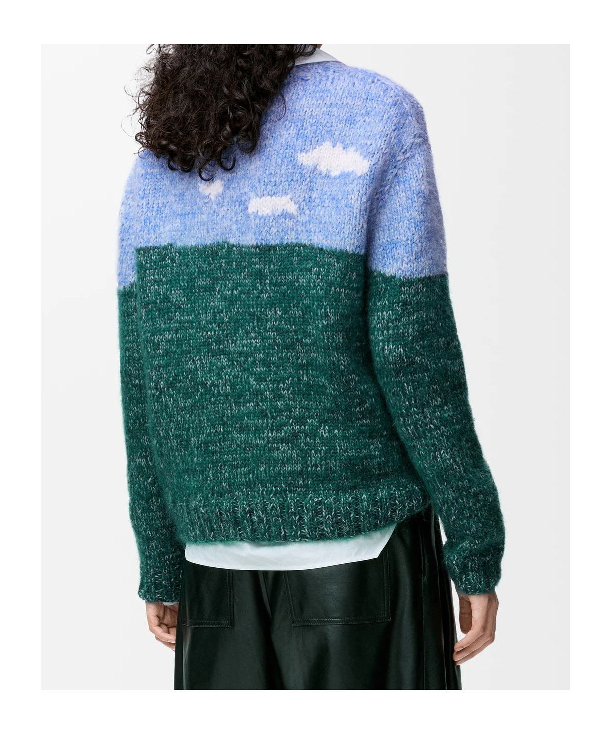 Loewe Sweater In Wool And Mohair In Blue