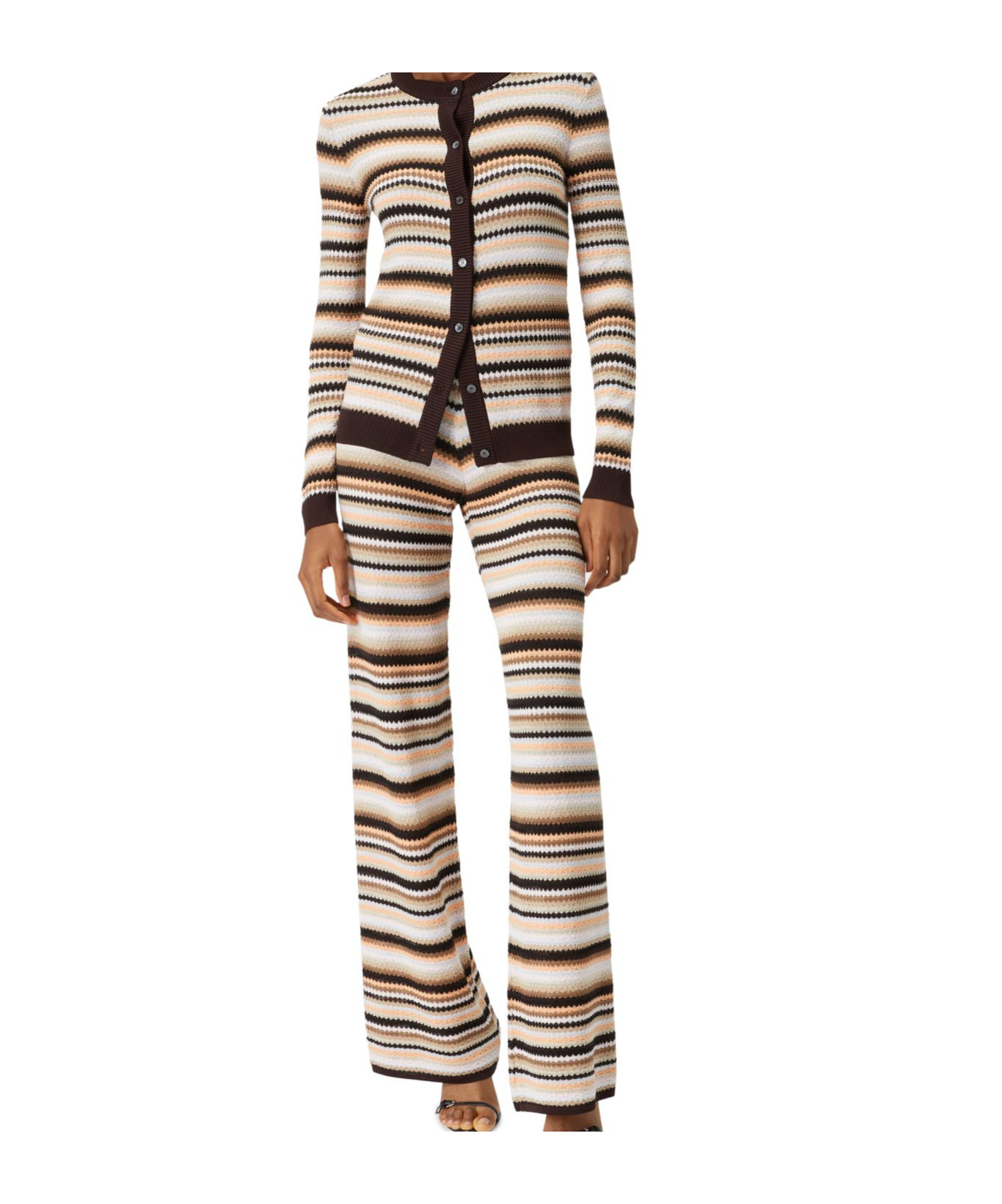 Shop Missoni Striped Casual Pants In Multi-color