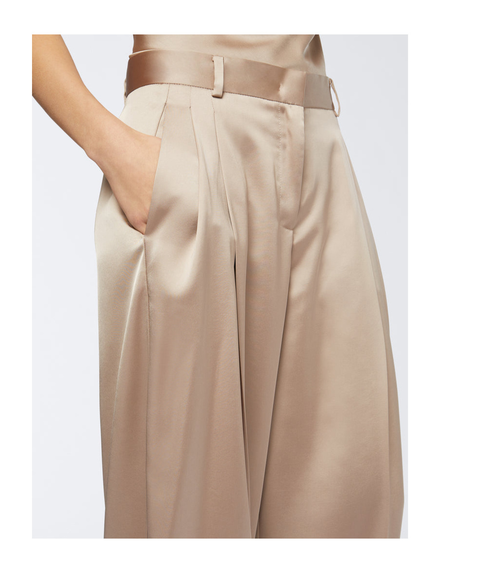 The Andamane Belt-loop Casual Pants In Nude
