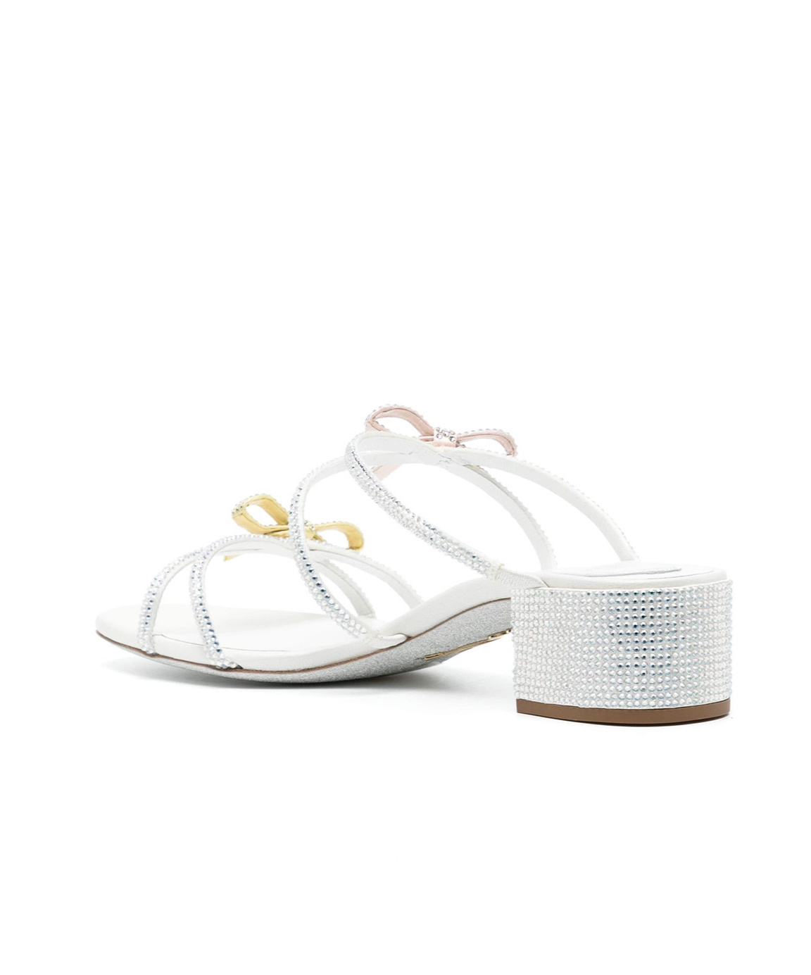 René Caovilla Caterina 40mm Bow-embellished Sandals In White