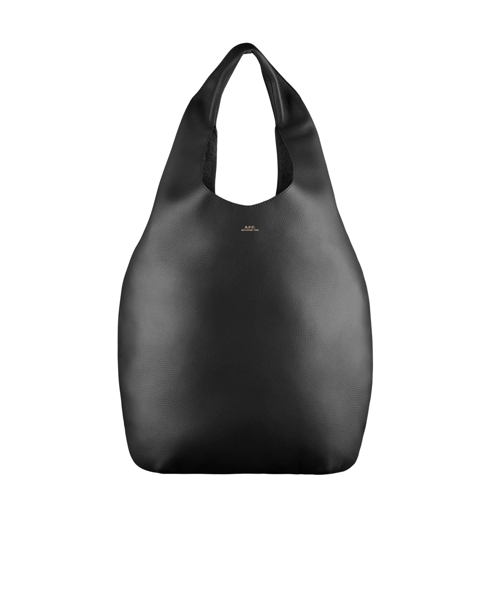 Apc Leather Slouchy Single Handle Shoulder Bag In Black