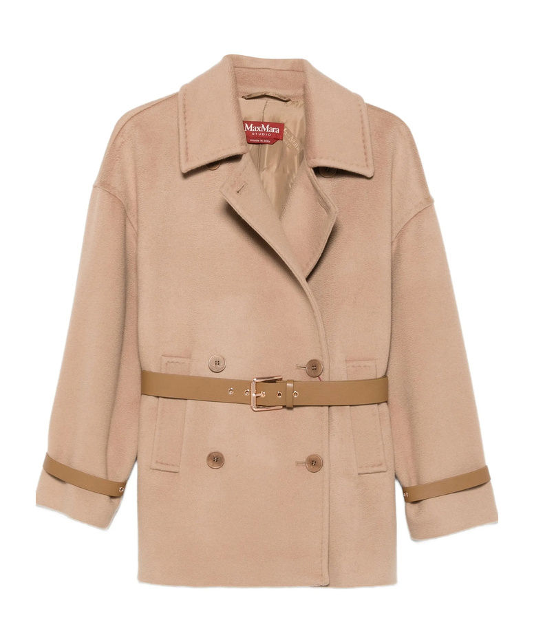 Max Mara Long-sleeved Coat In Brown