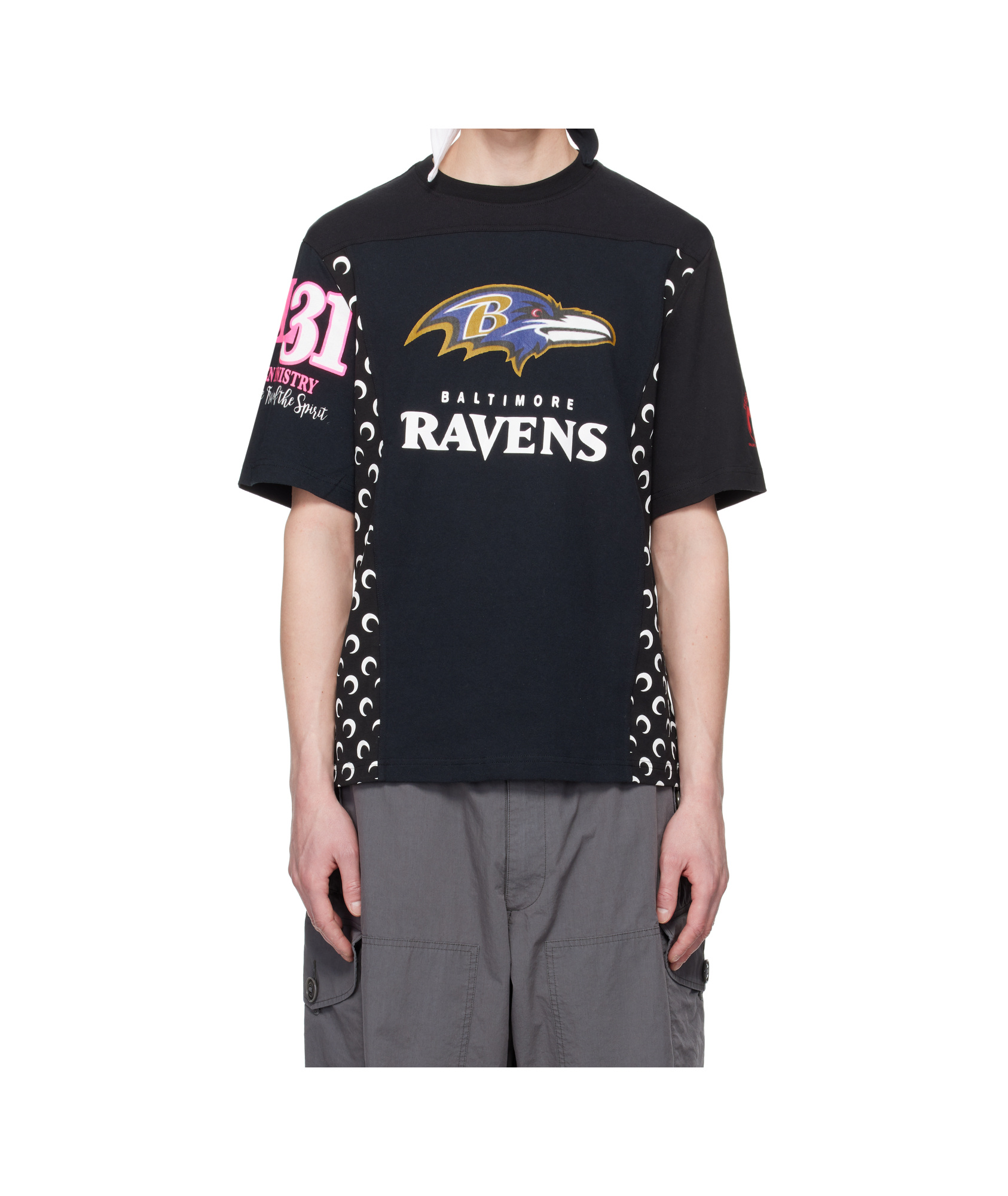 Marine Serre Round Neck Short Sleeve T-shirt