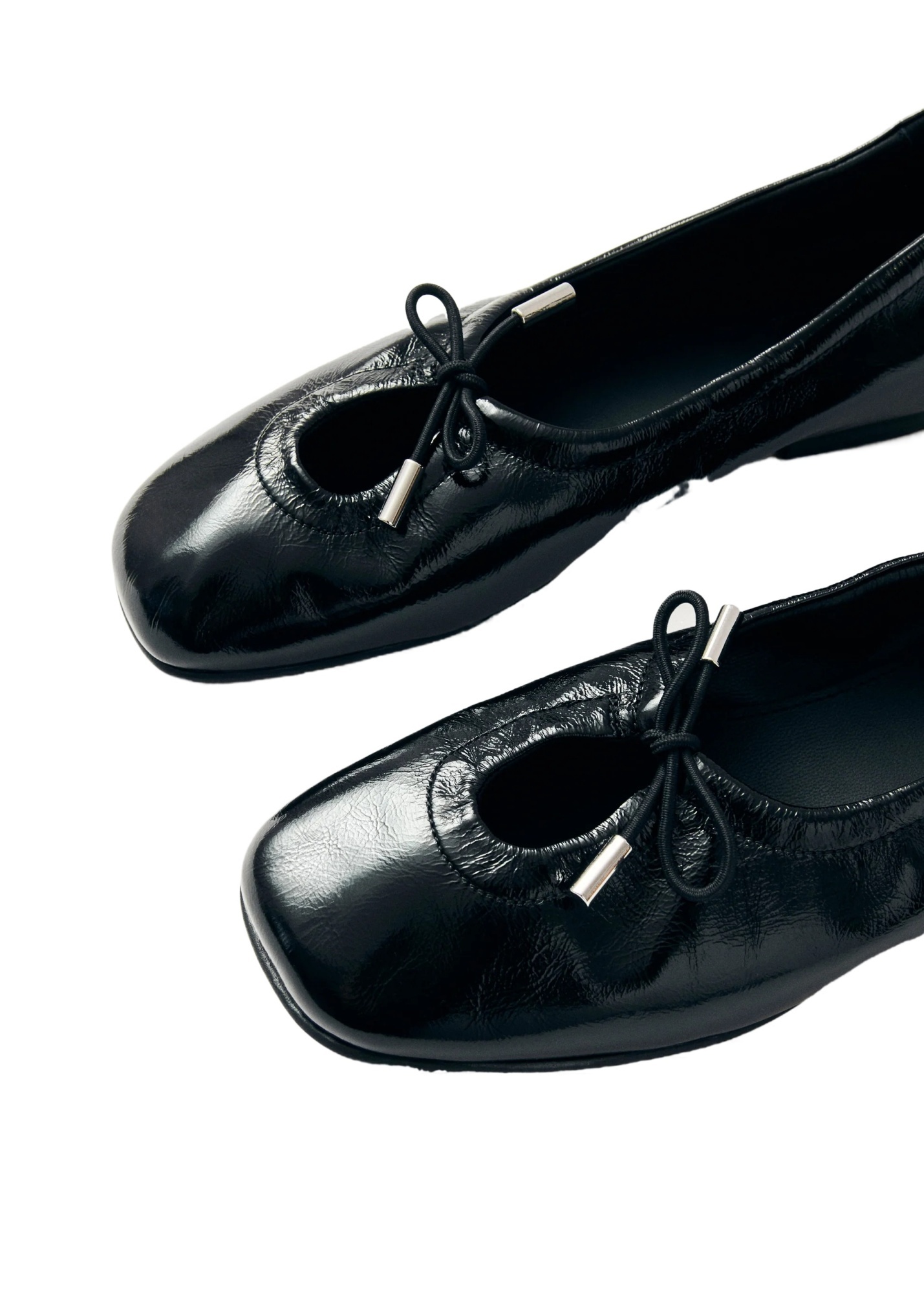 Alohas Rosalind Onix Leather Ballet Flats In Black