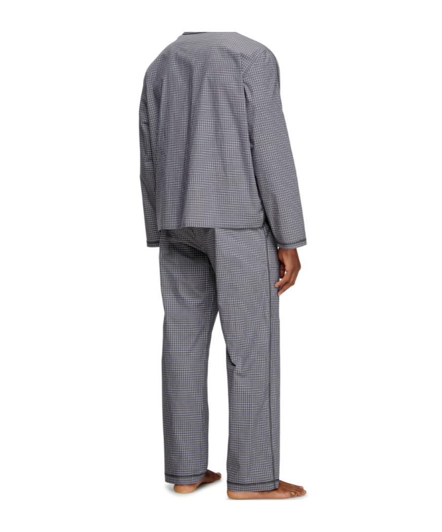 Diesel Paul Checked Pyjama Set In Gray