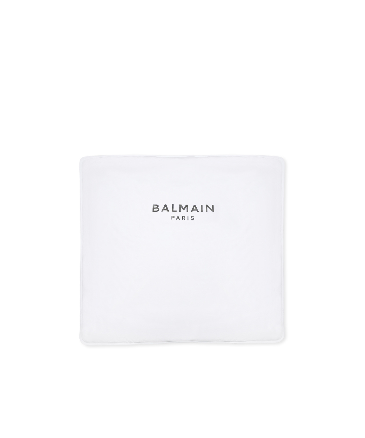 Shop Balmain Logo-print Blanket In White