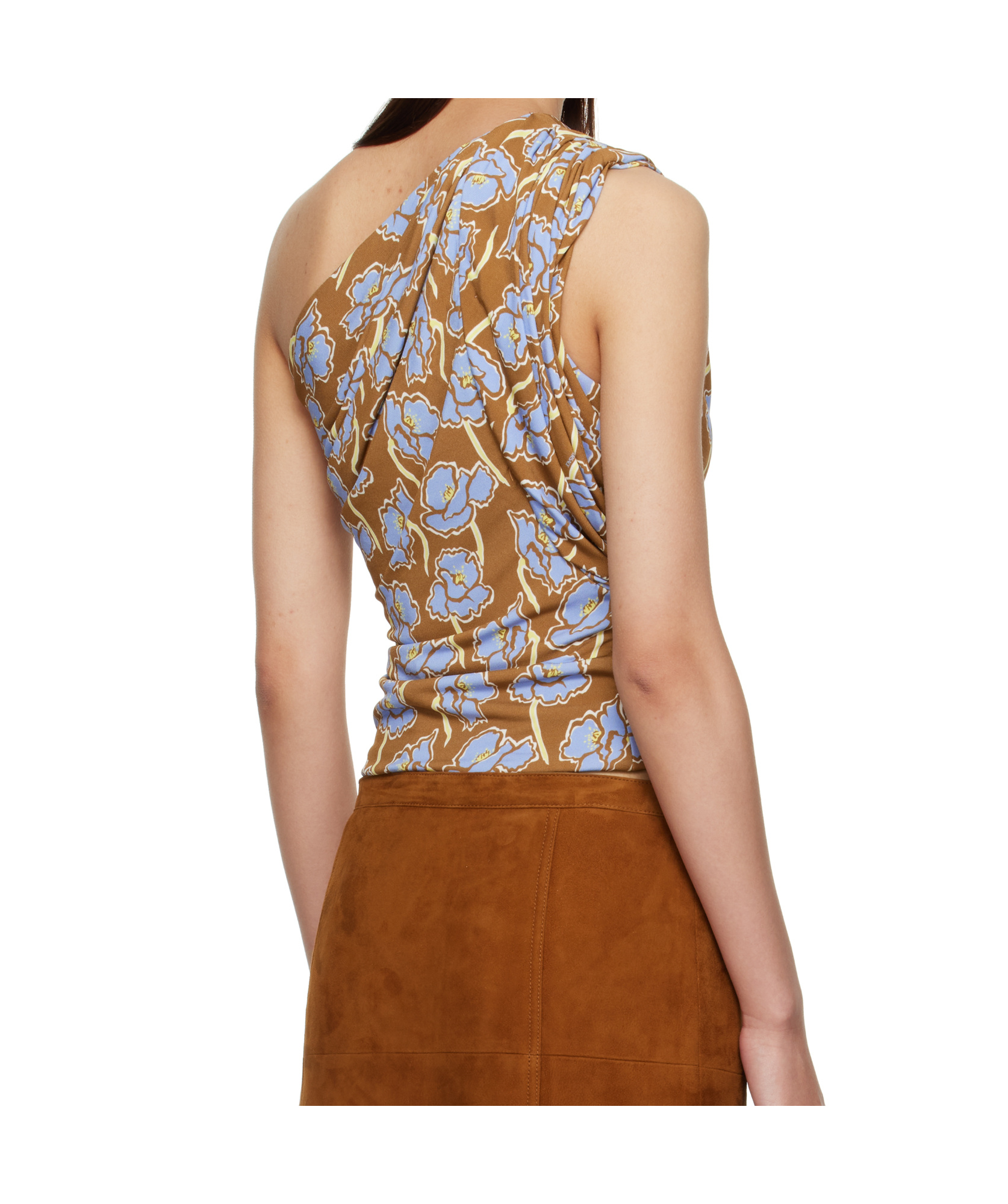 Versace Patterned Top In Brown