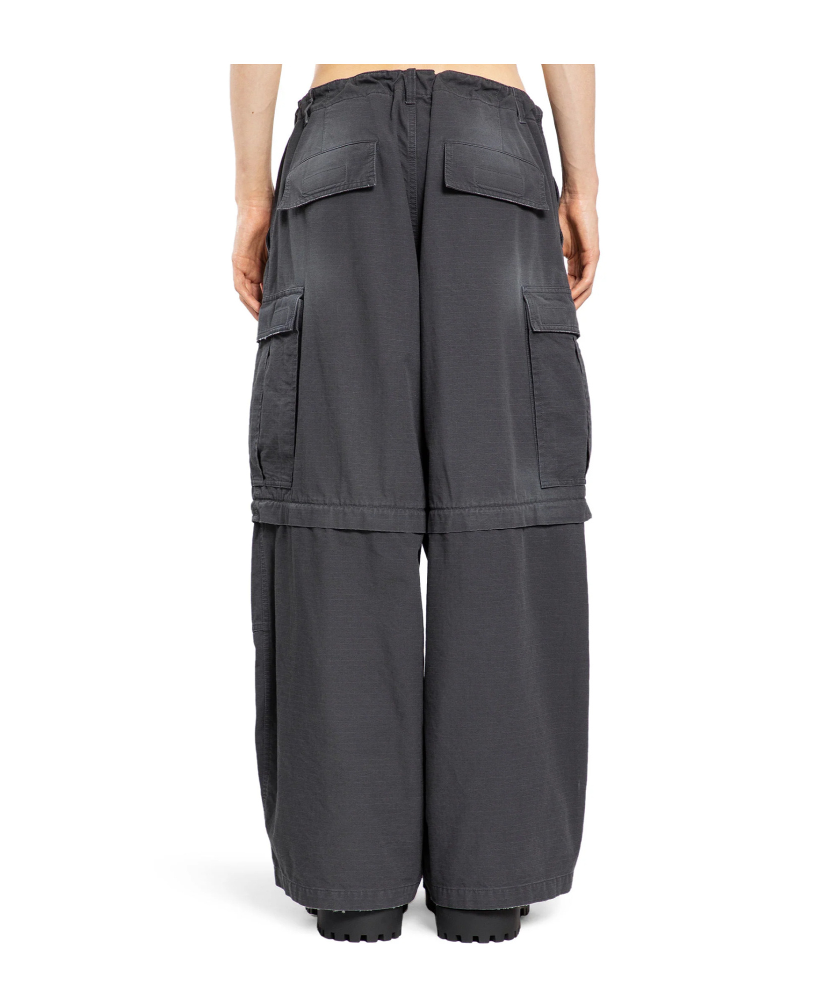 Balenciaga Detachable-legs Ripstop Cargo Trousers In Black