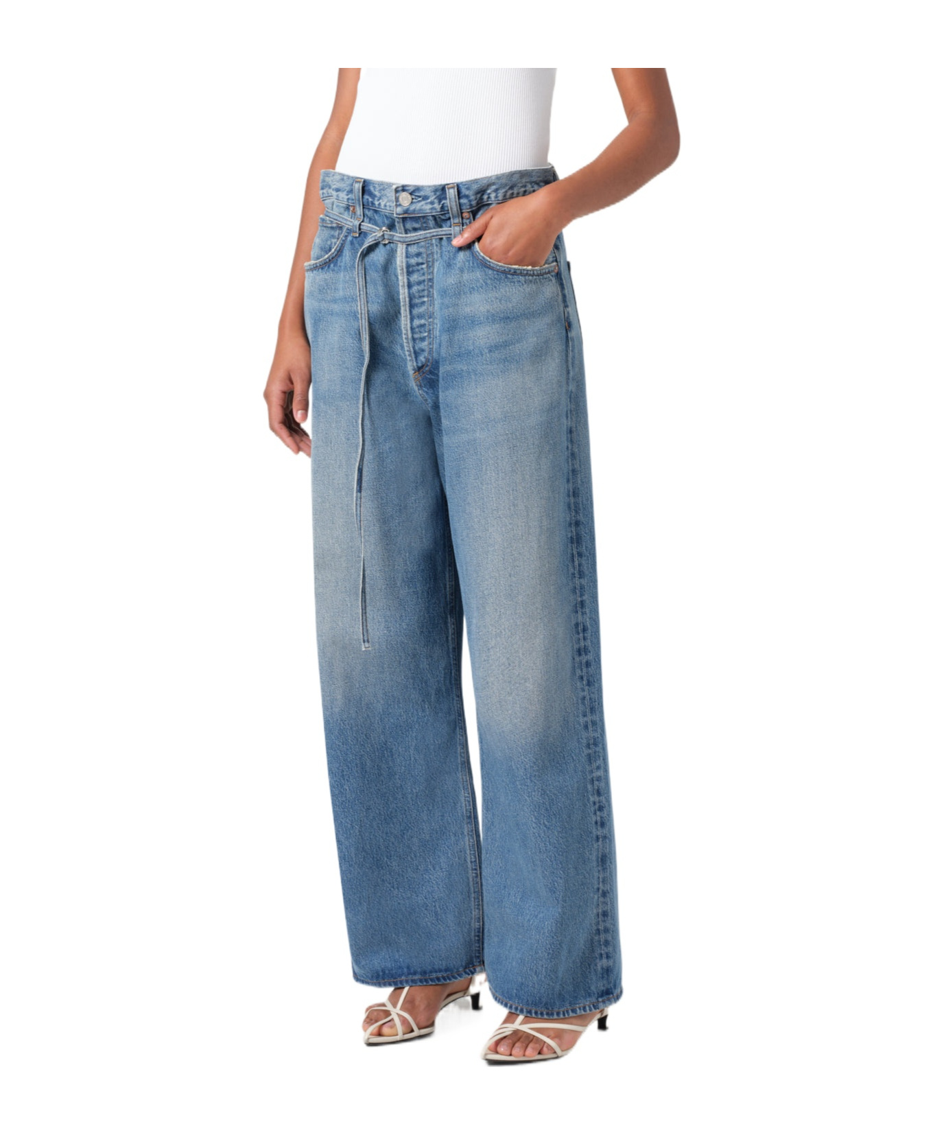 Agolde Temple Denim Trousers Belt Loops