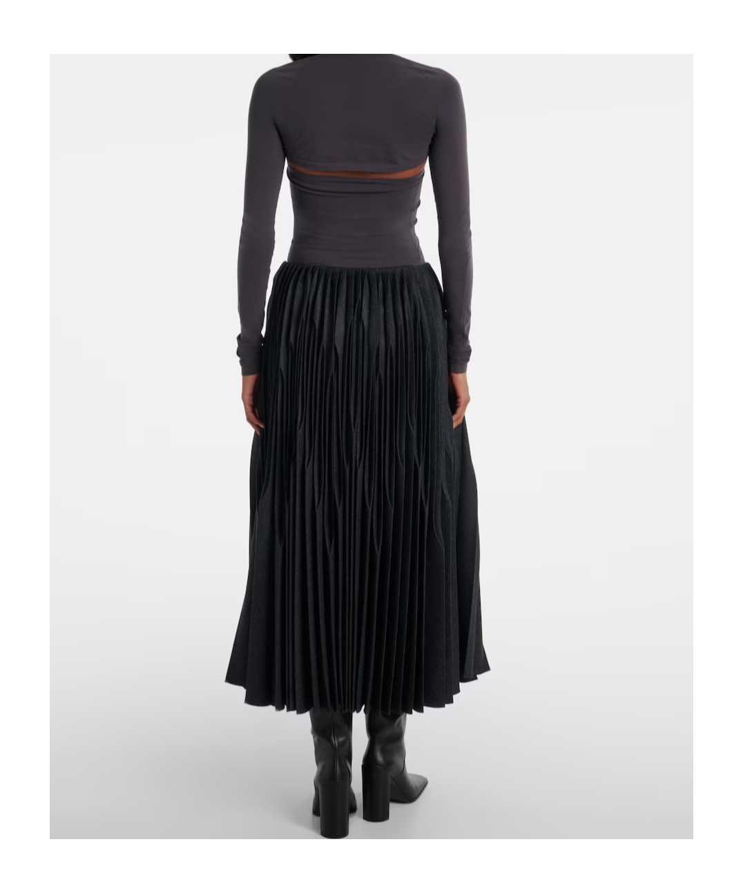 Alaïa Second-skin Cropped Cutout Top In Brown