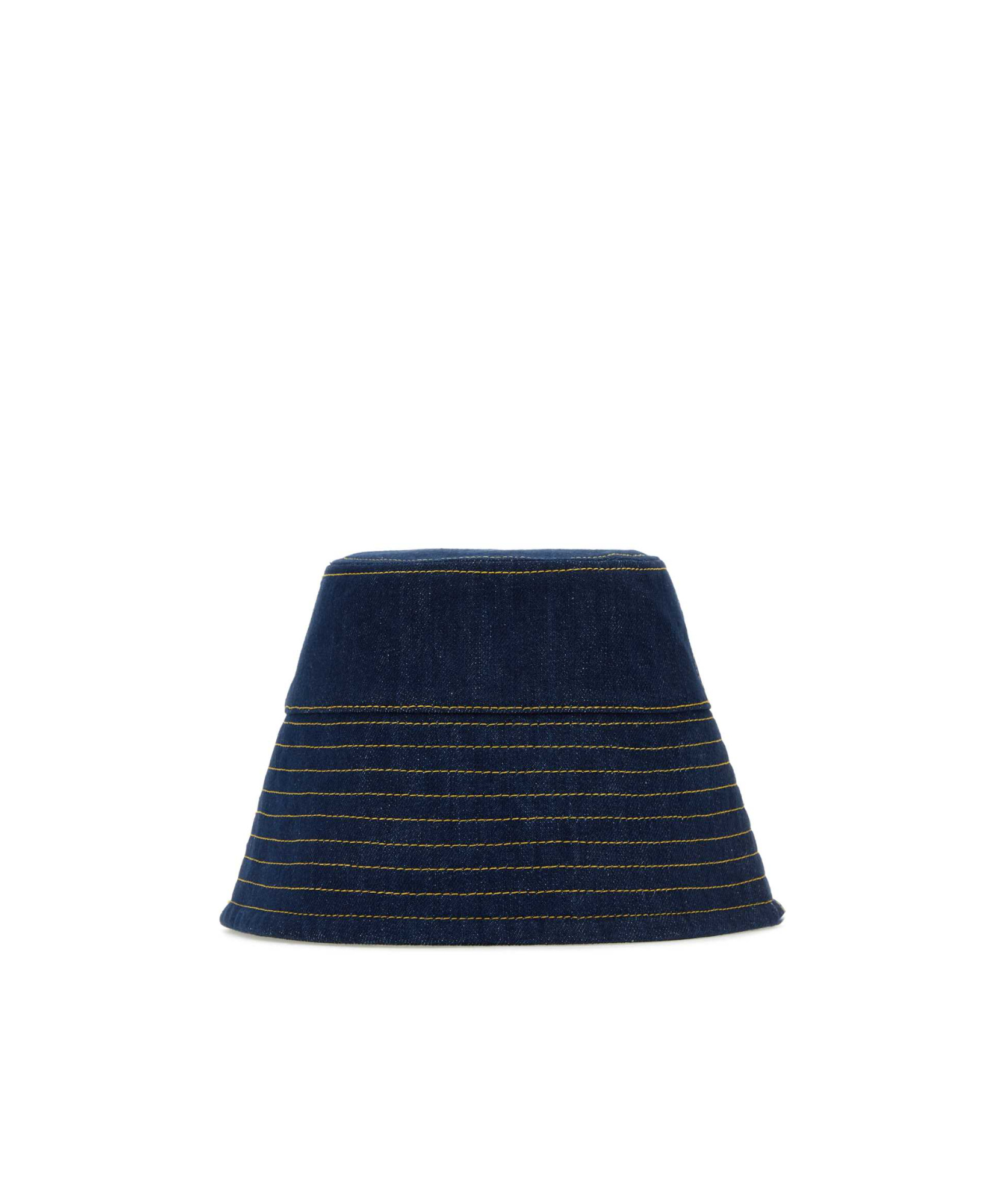 Patou Logo Denim Bucket Hat In Black