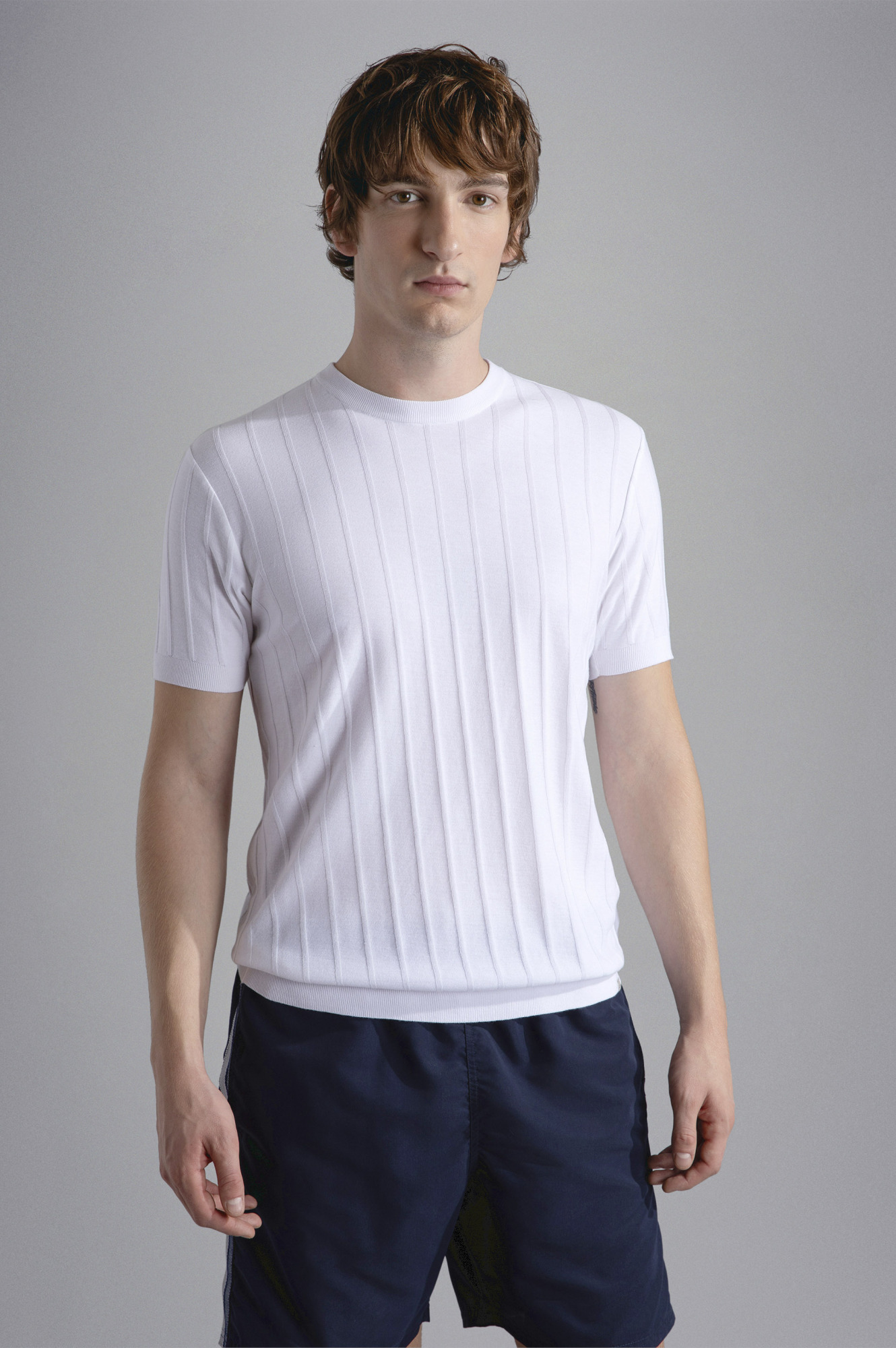 Shop Paul & Shark Paul Shark Crew Neck Tee In White