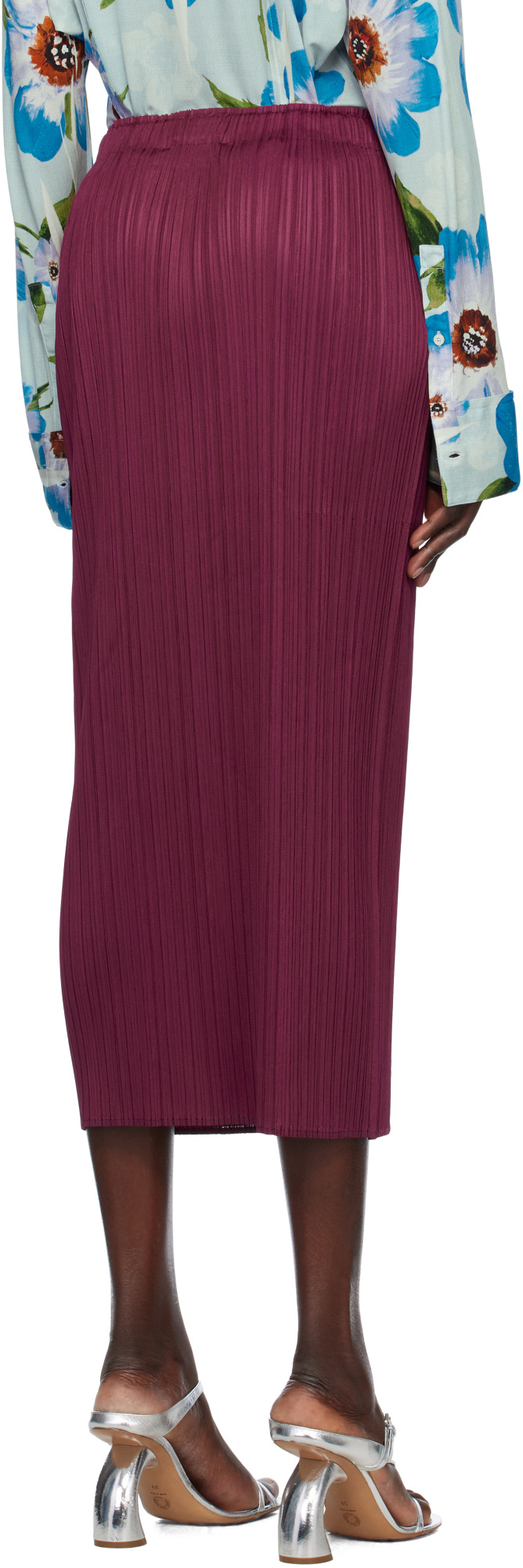 Issey Miyake Purple Monthly Colors March Midi Skirt In Purple