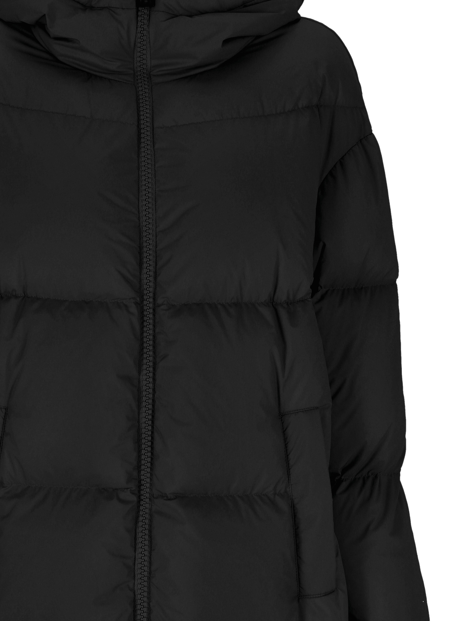 Herno Padded Zip-up Trench Coat In Black