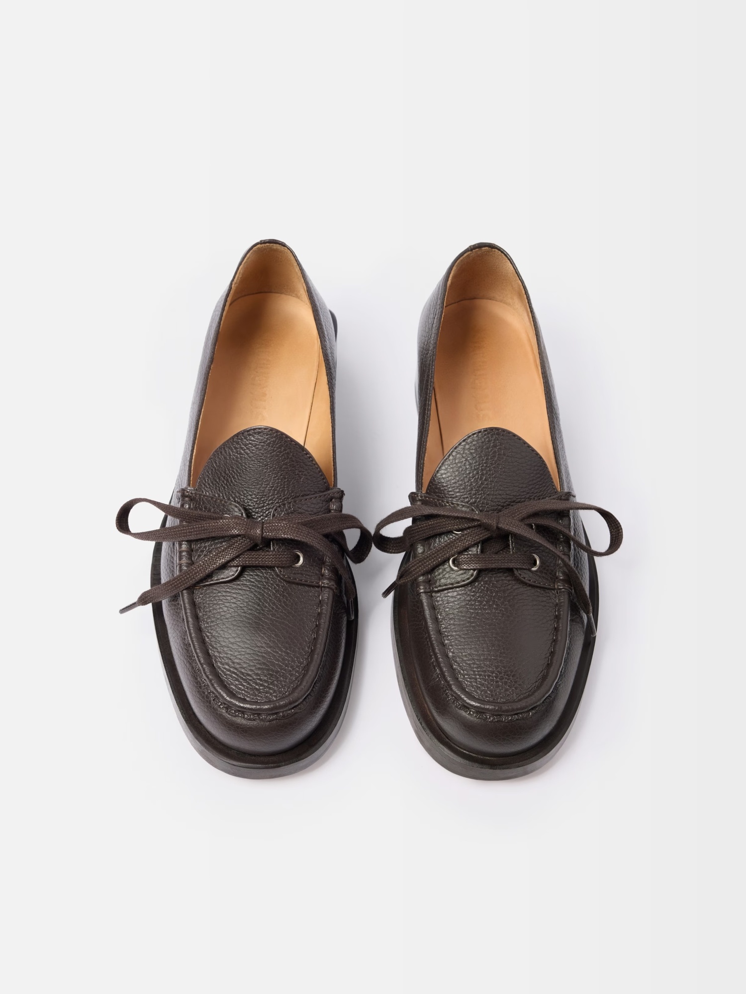 Jacquemus Les Mocassins Marino Boat Shoe In Brown