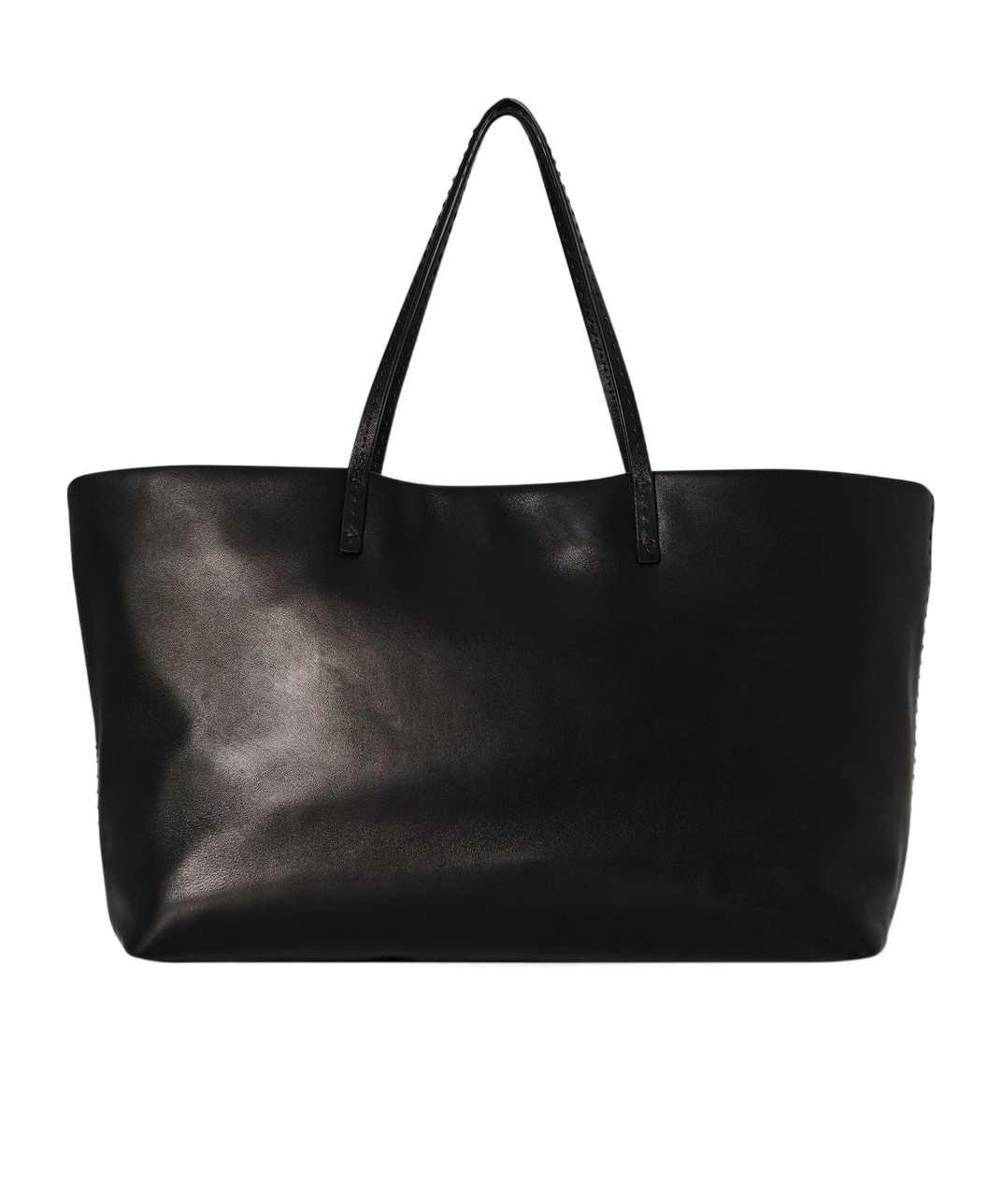The Row Nuance Leather Tote Bag In Black