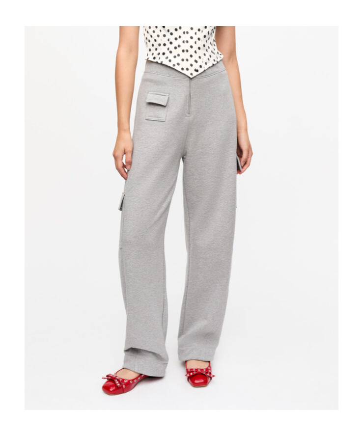 Ganni Logo-patch Track Trousers In Gray