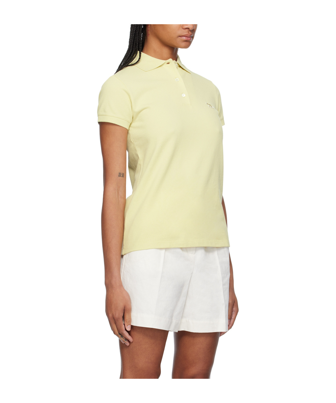 MAISON KITSUNÉ MAISON KITSUNÉ LOGO EMBROIDERED SHORT-SLEEVED POLO SHIRT