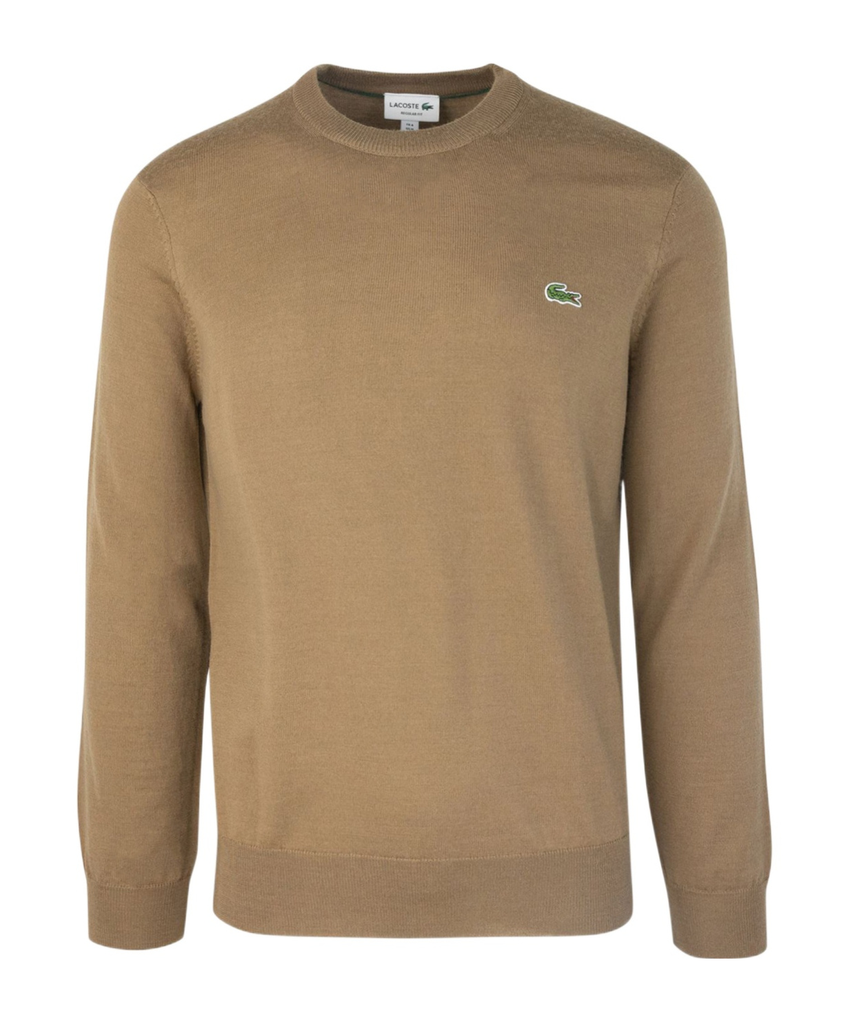 Lacoste Round Neck Sweater In Brown