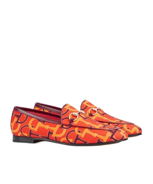 Gucci Jordaan Loafers In Orange