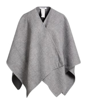 Max Mara Asymmetrical Cape In Gray