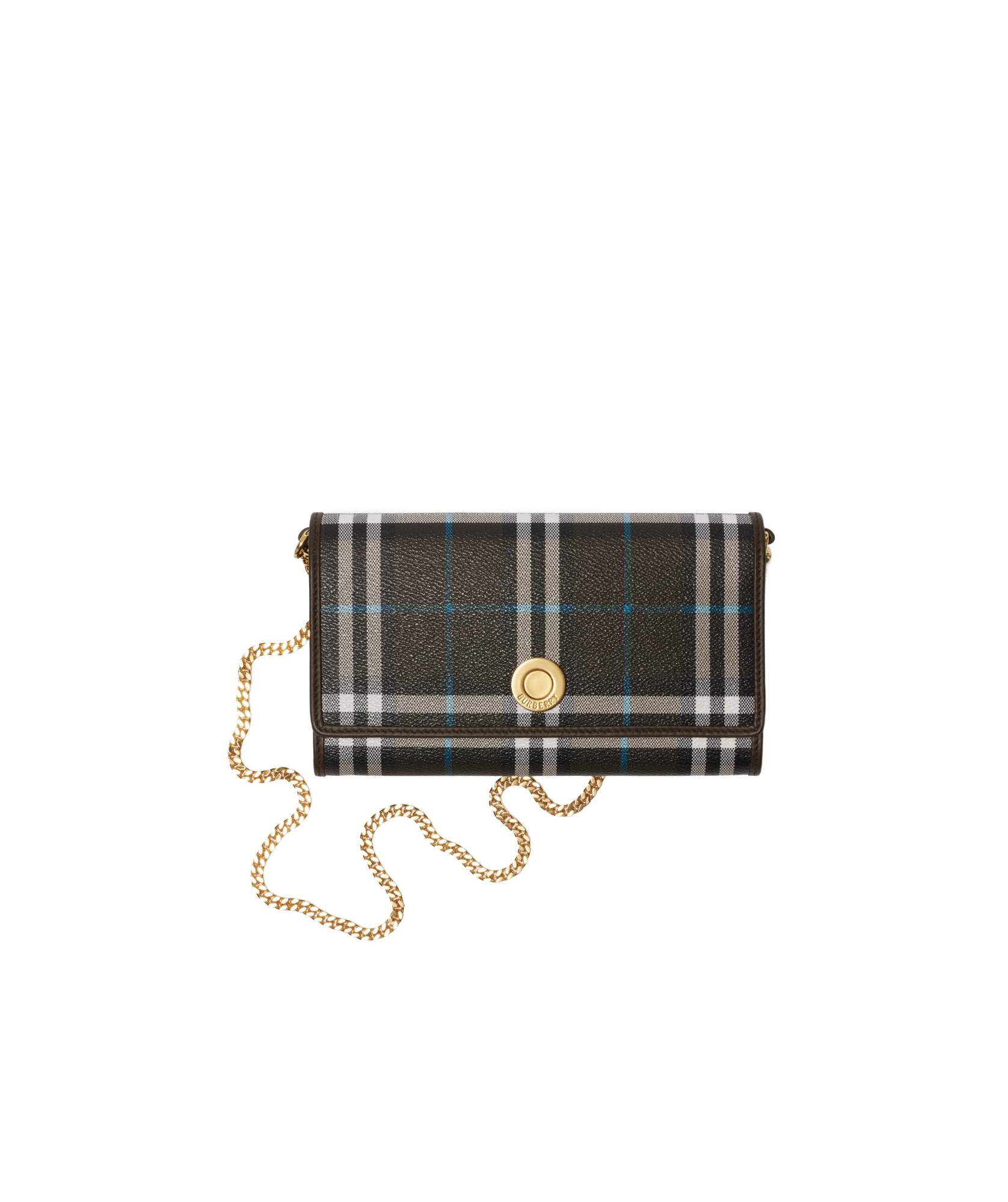 Burberry Checkered Wallet In Black