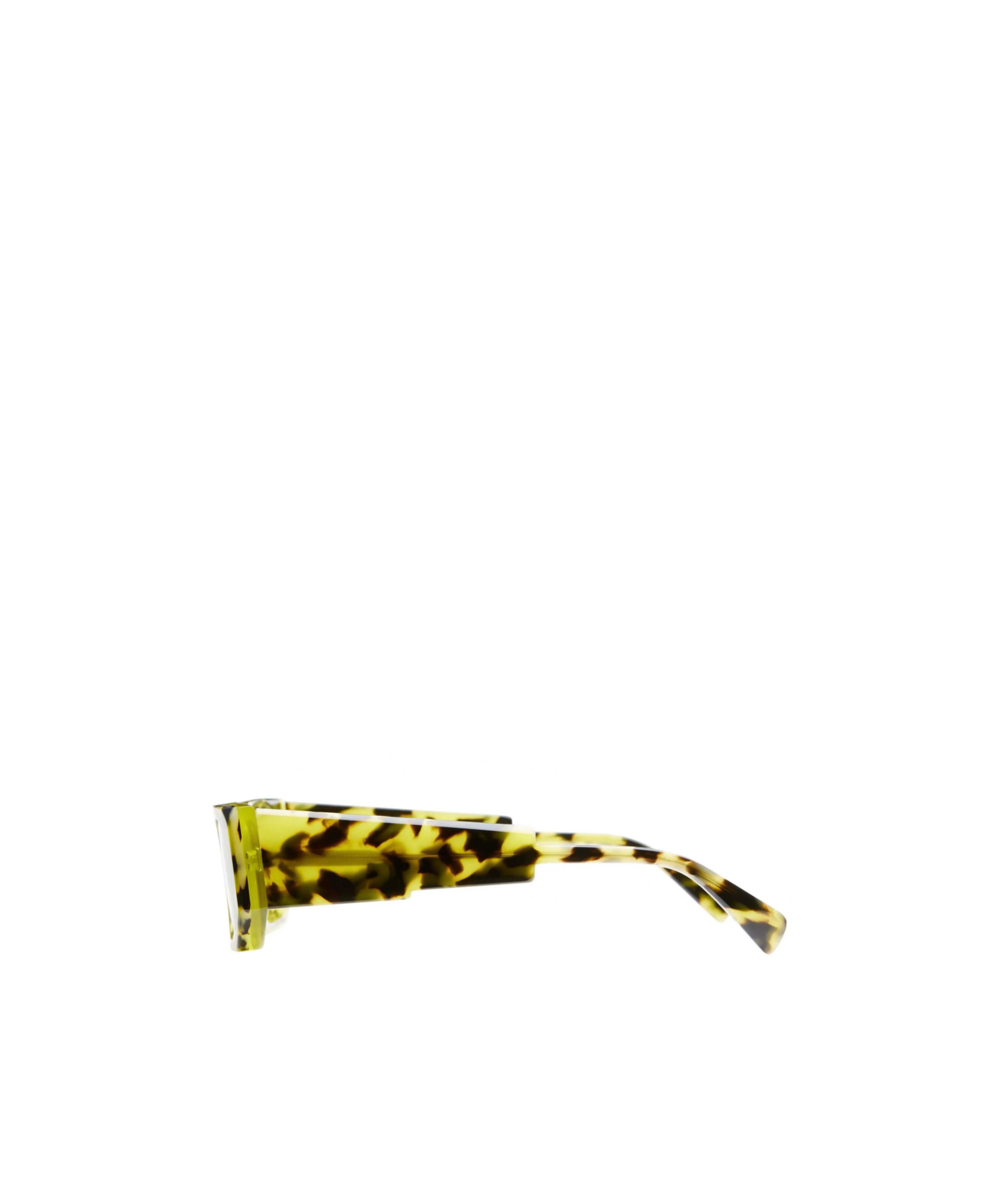 Kuboraum Geometric Sunglasses In Yellow-havana