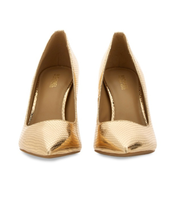 Michael Michael Kors Alina Metallic Pointed In Nude