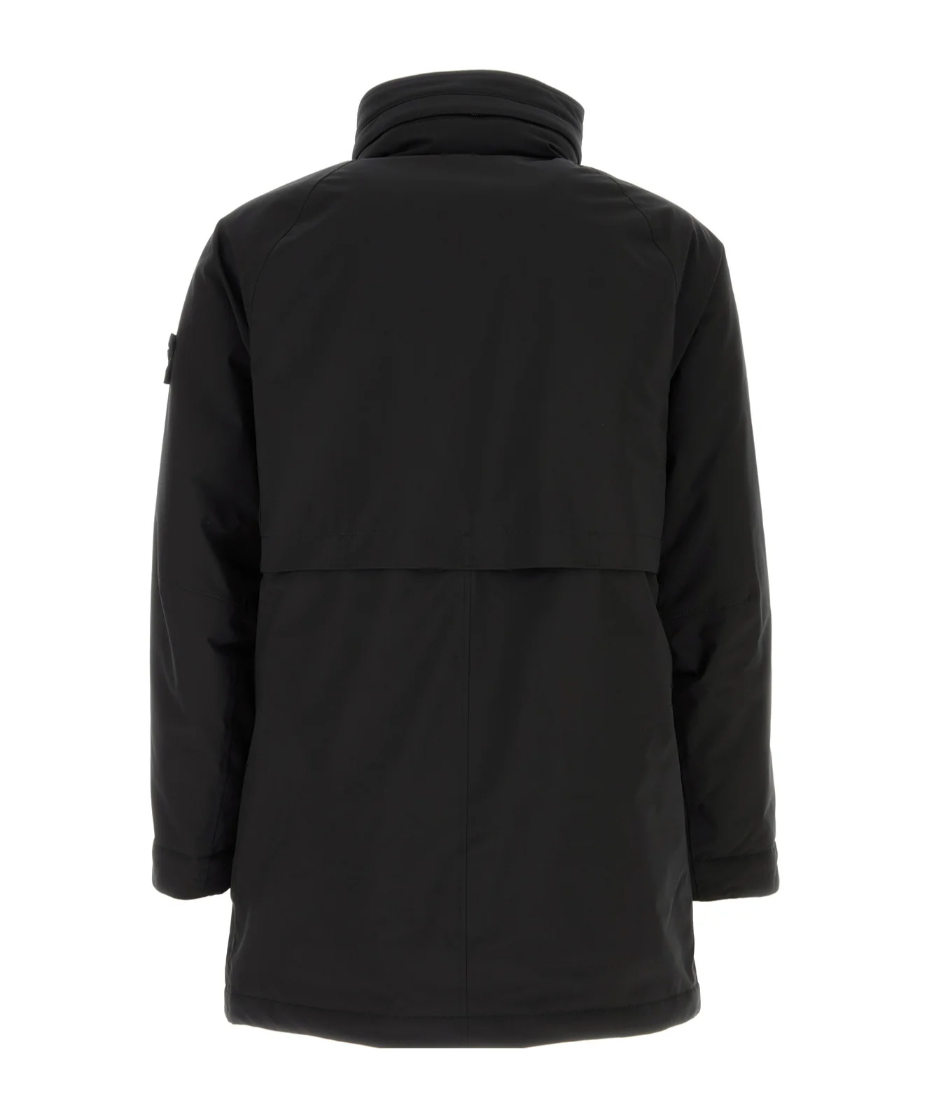 Stone Island Black Stretch Polyester Padded Jacket In Black