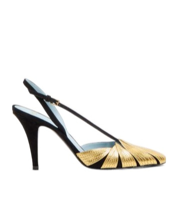 Shop Valentino Foliefoliage Suede Slingback Pump 90mm In Multicolor