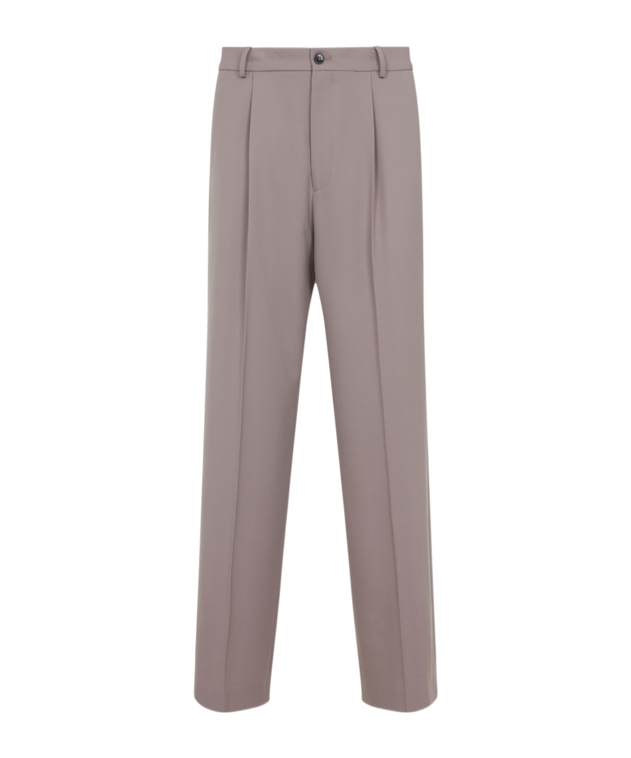 Dries Van Noten Pleated Straight Leg Panrom Trousers In Gold