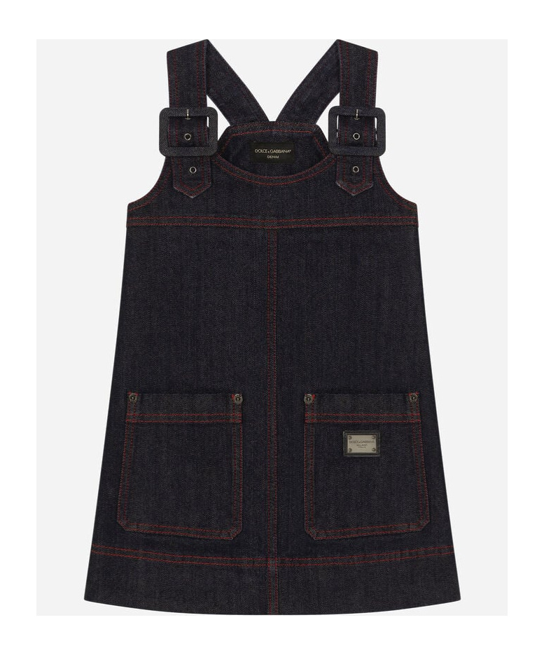 Dolce & Gabbana Logo-plaque Dress In Black