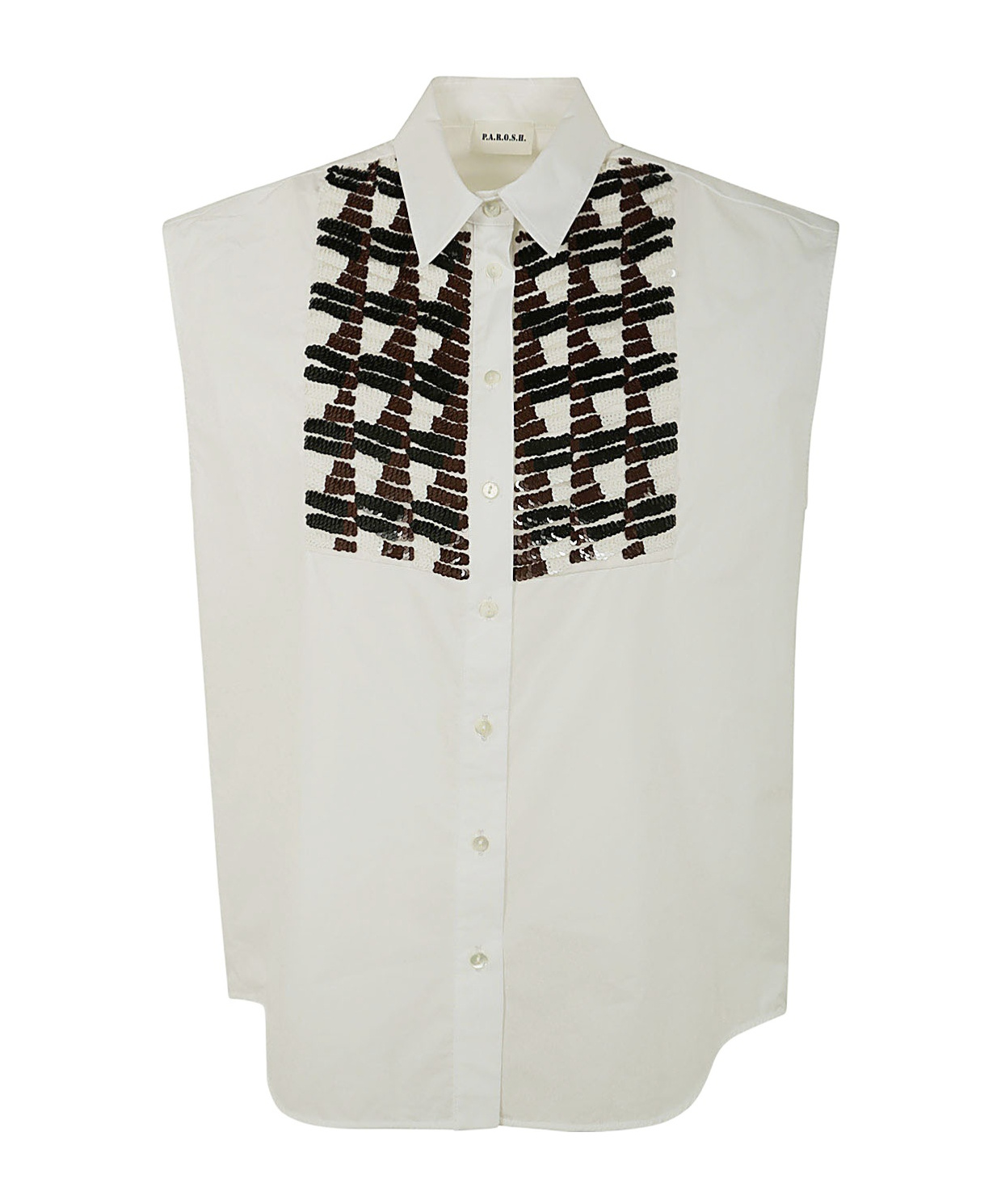 P.a.r.o.s.h Sequin-embellished Sleeveless Shirt