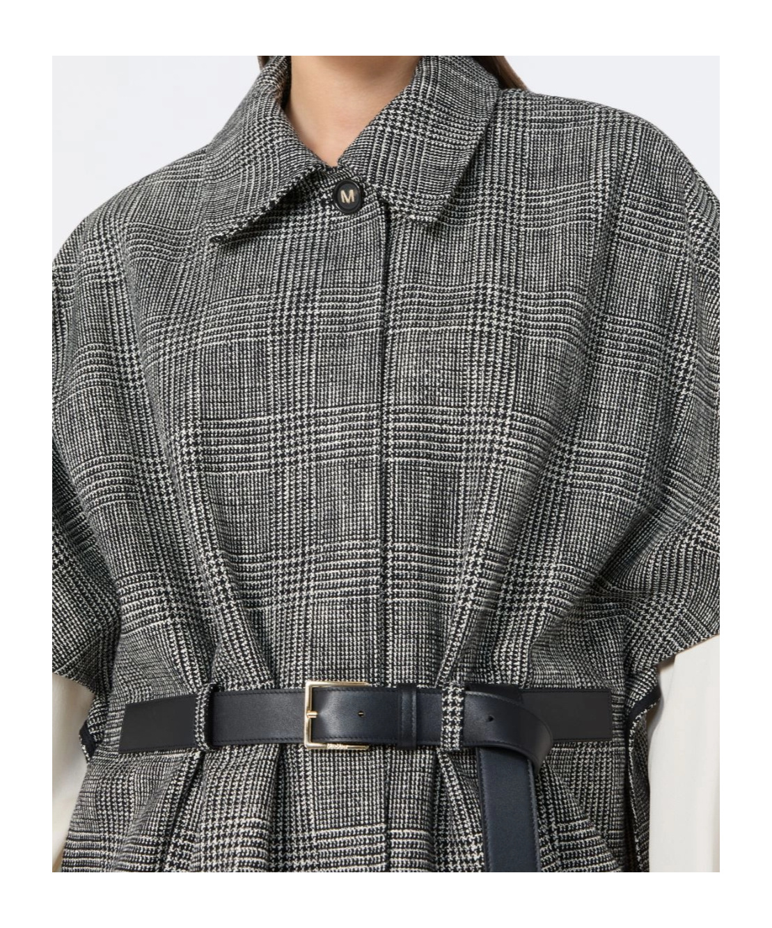 Max Mara Short Cape In Gray
