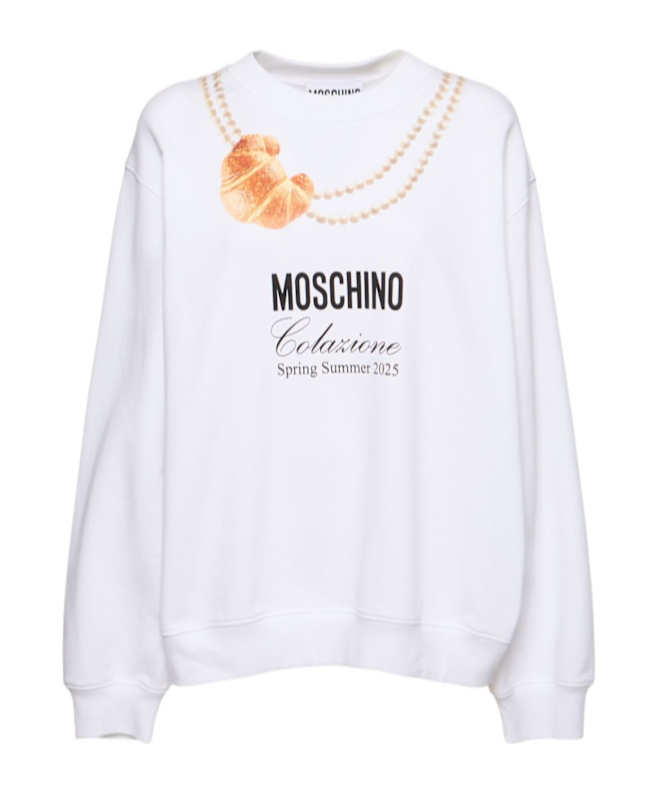 MOSCHINO ROUND-COLLAR LONG-SLEEVE HOODIE