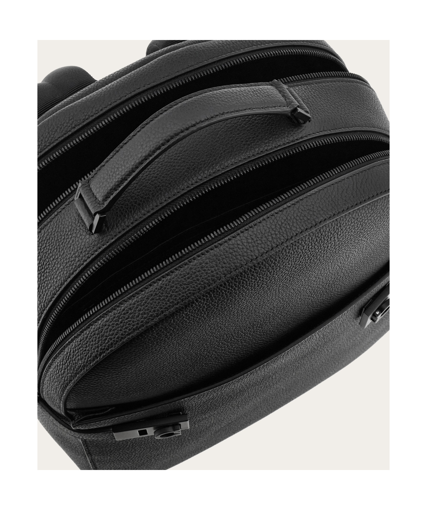 Shop Ferragamo Gancini-buckles Zip-around Backpack In Black