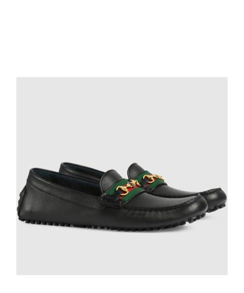 Shop Gucci Web Detail Loafers In Black