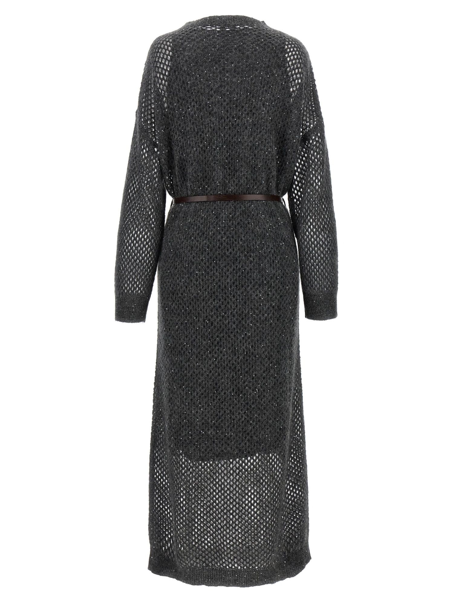 Brunello Cucinelli Dazzling Dress In Gray