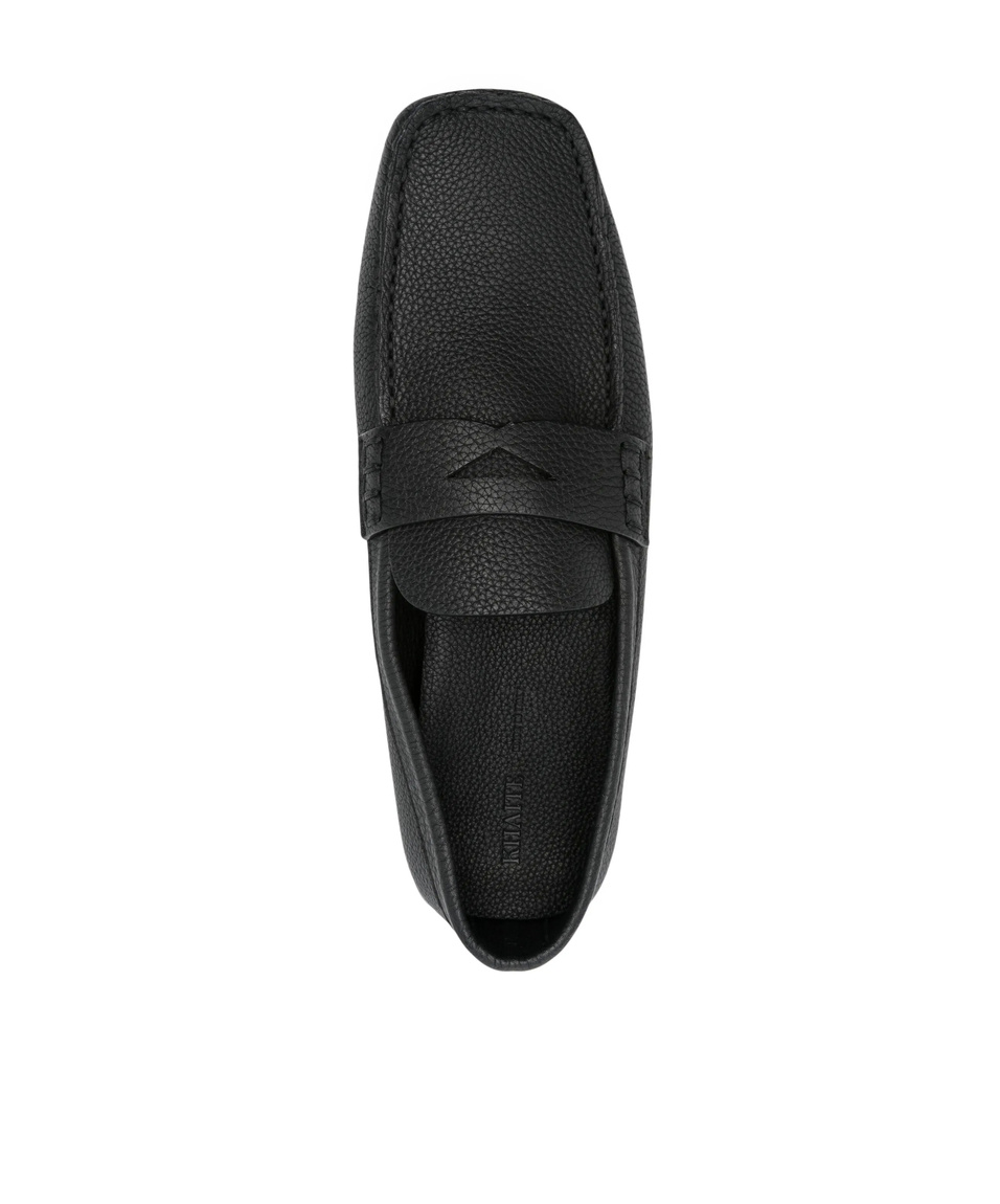 Khaite Billy Leather Penny Loafer In Black