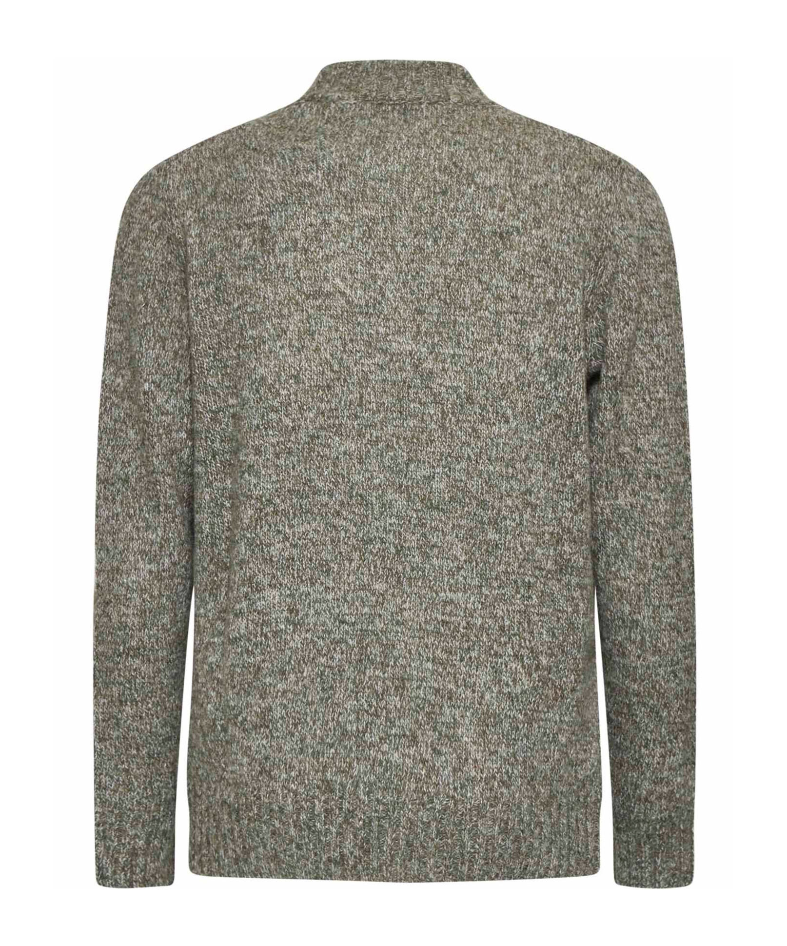 Lardini Beige Melange Alpaca And Wool Blend Mock Neck Sweater In Gray