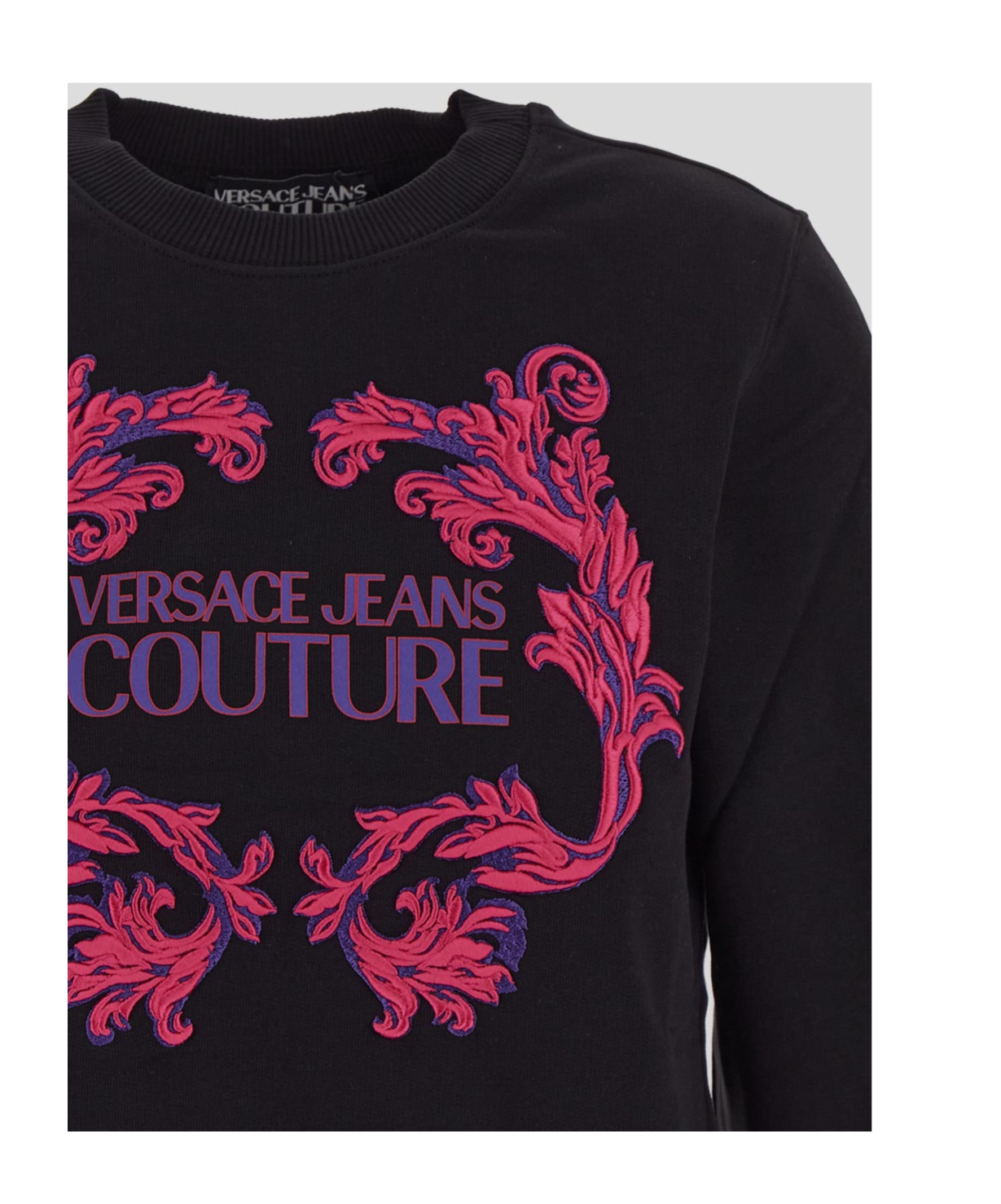 VERSACE JEANS BAROCCO LOGO-PRINT COTTON SWEATSHIRT 