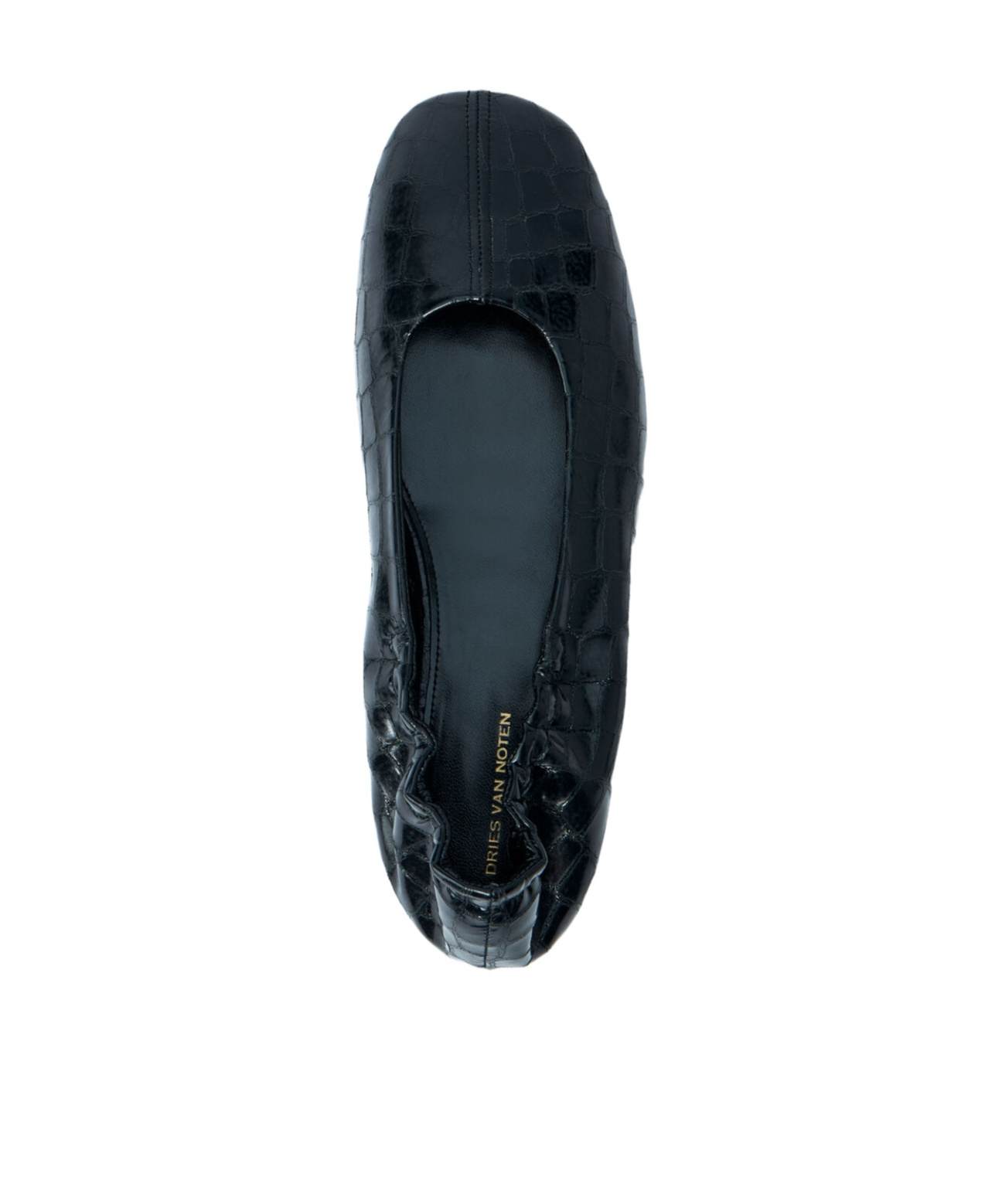 Dries Van Noten Croc-embossed Ballerina Flats