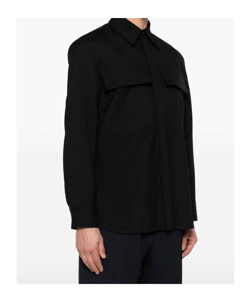 Jil Sander Wool Shirt In Multicolor