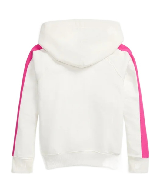 Polo Ralph Lauren Striped Big Pony French Terry Hoodie In White