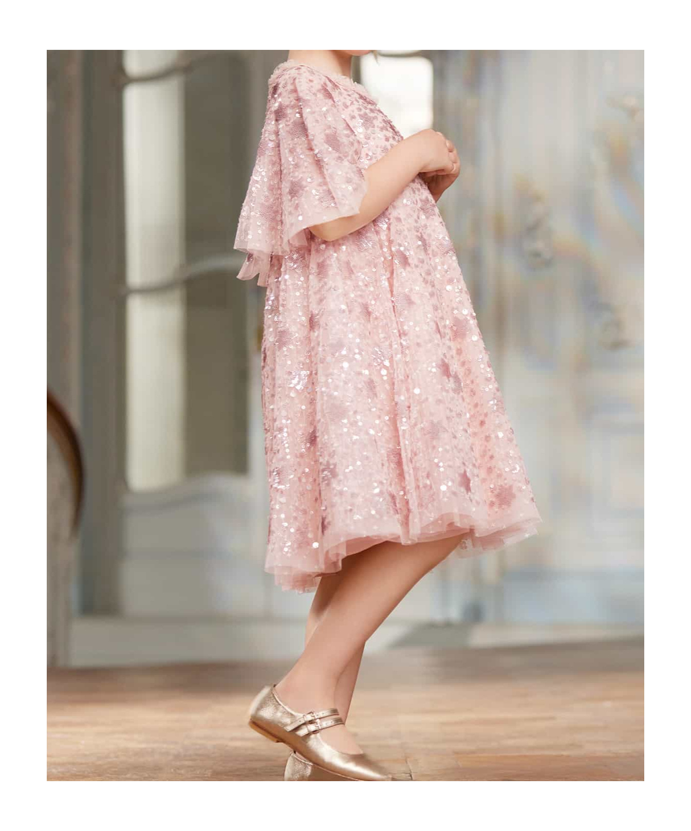 Needle & Thread Meteor Dress In Pink