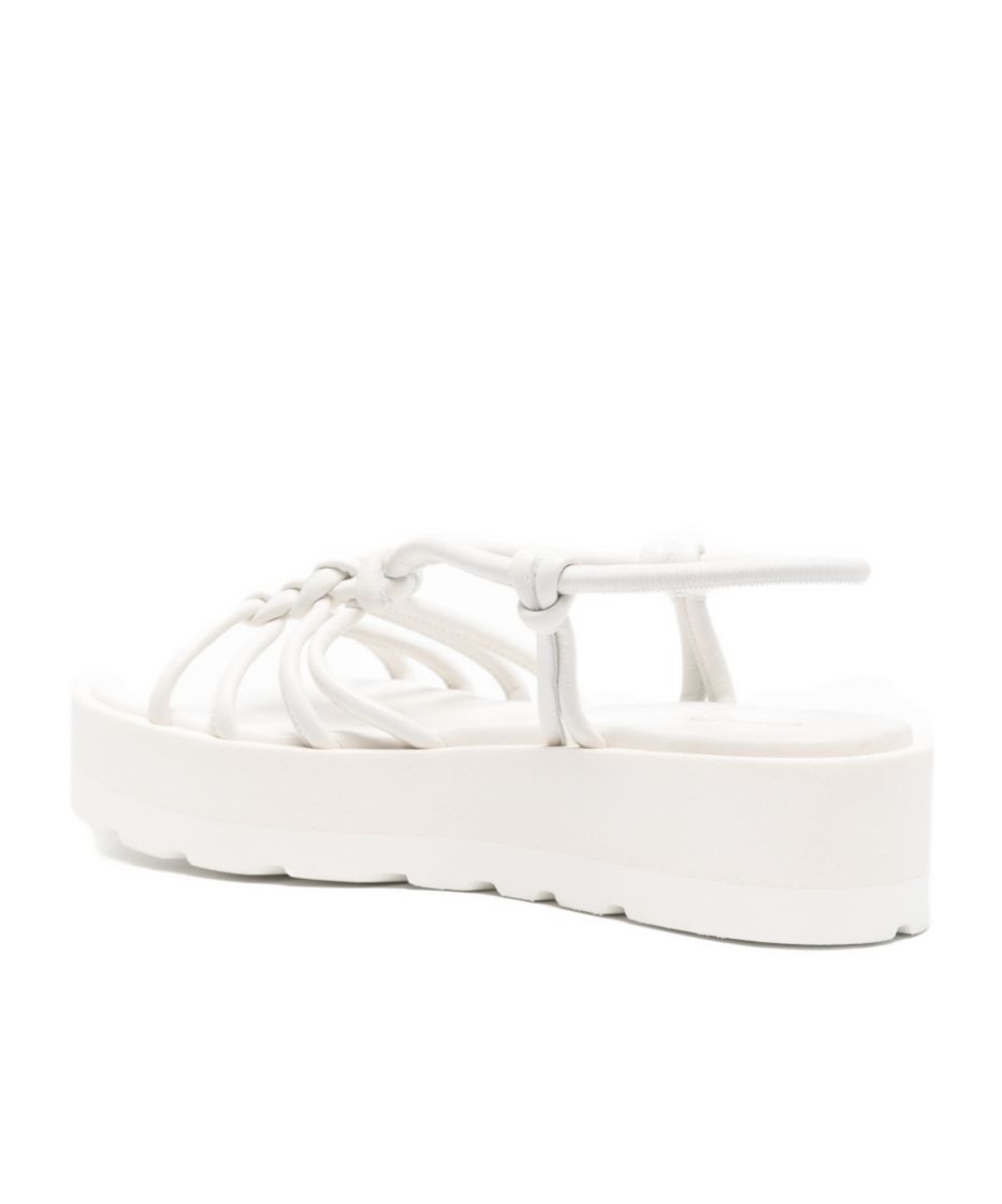 Gianvito Rossi Round-toe Platform Sandals In White