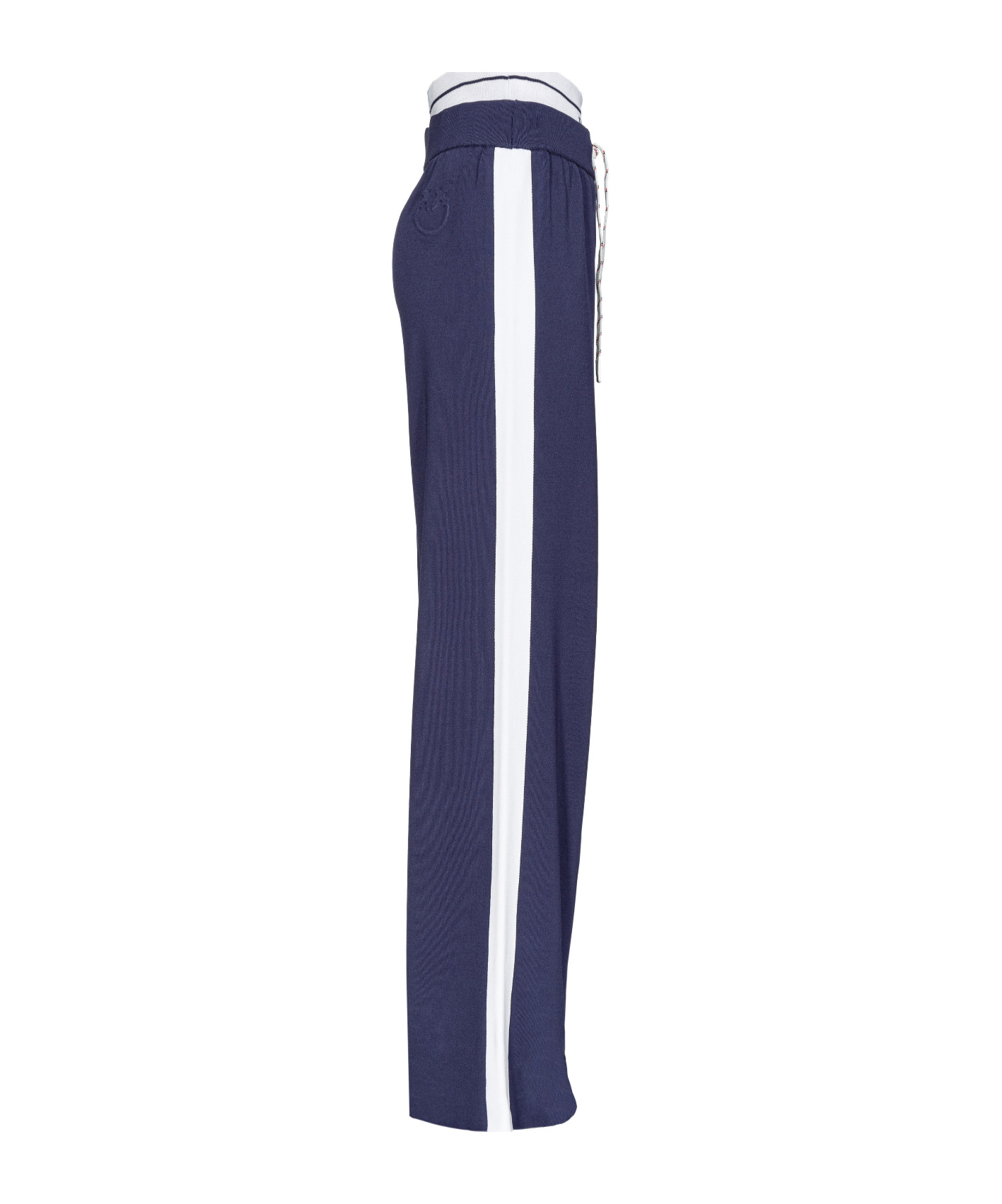 Pinko Trousers In Wide Line In Blue